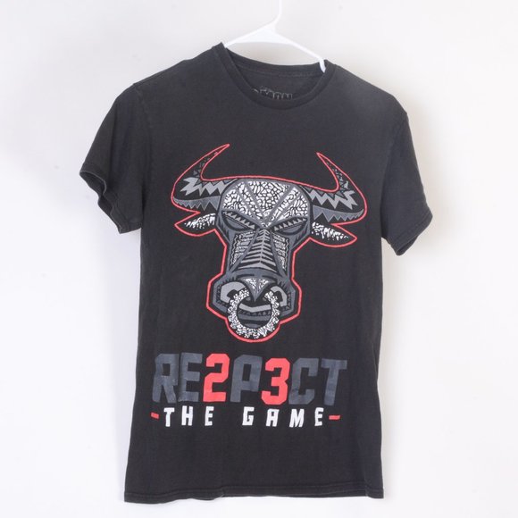 2 MONKEYS Respect the Game Michael Jordan Chicago Bulls tee in EUC! - Picture 1 of 4